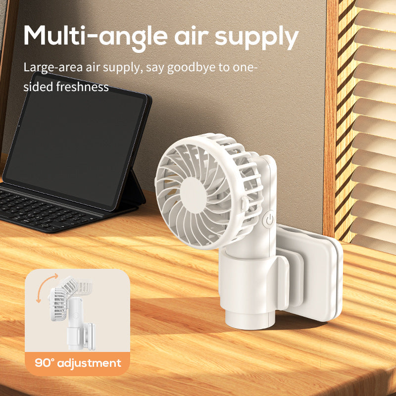 Apricot Portable Multifunctional Clip Fan DQ261 - 1000mAh Battery, 3-Speed, Quiet Cooling for Summer 3