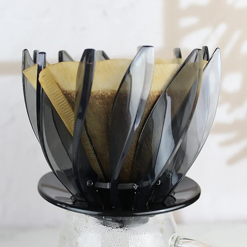 V60 Pour Over Coffee Dripper - Heat Resistant Brew Filter Cone - Orange(Black Base) 4