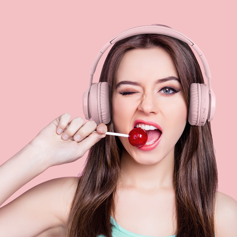Purple  Bunny  Wireless Headphones - Glowing Logo, Bluetooth 5.0, 85dB Volume Limit Mode 3
