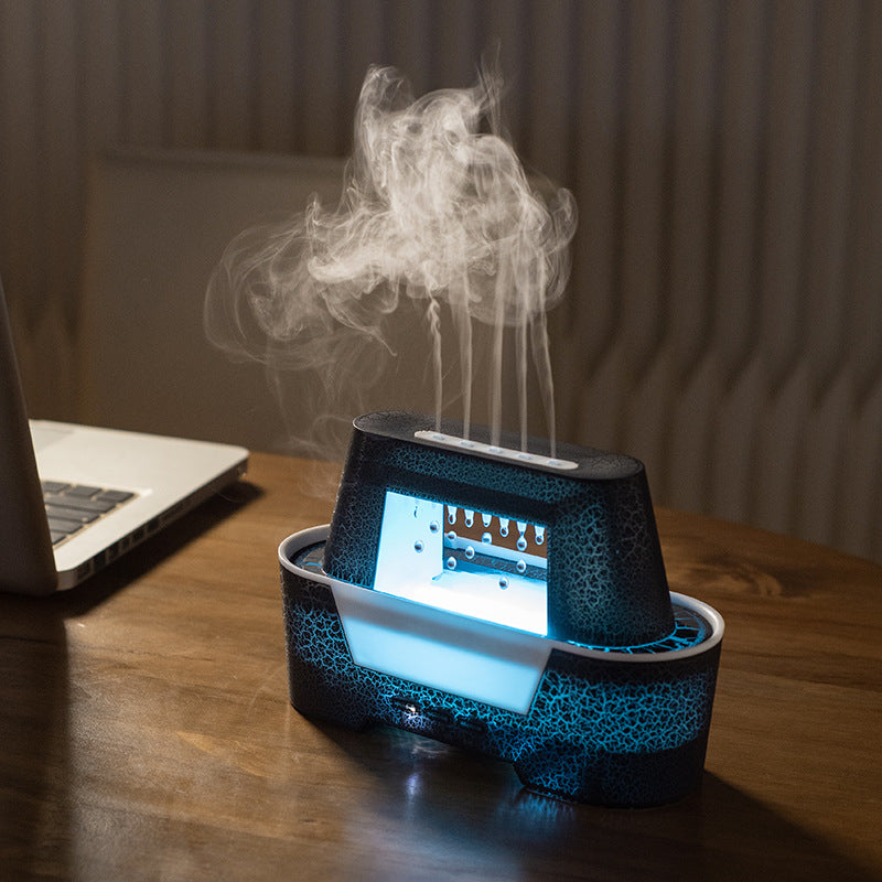 Black 300ml Ultrasonic Aroma Diffuser with Cracked Light Design - Cool Mist Humidifier for Home and Office 3