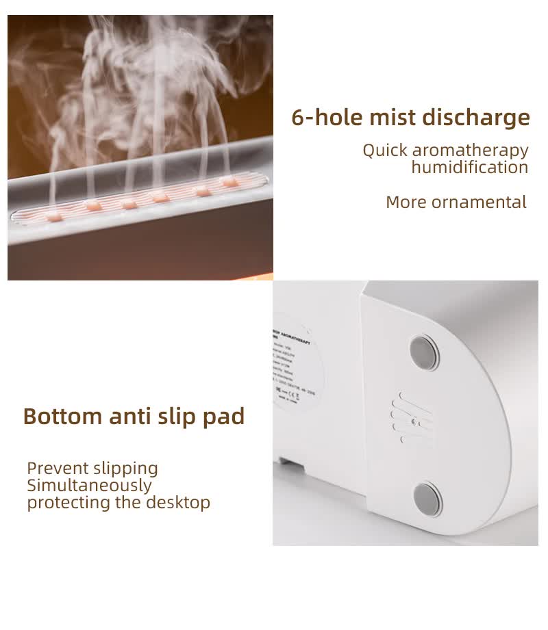 Black 300ml Ultrasonic Aroma Diffuser with Cracked Light Design - Cool Mist Humidifier for Home and Office 7