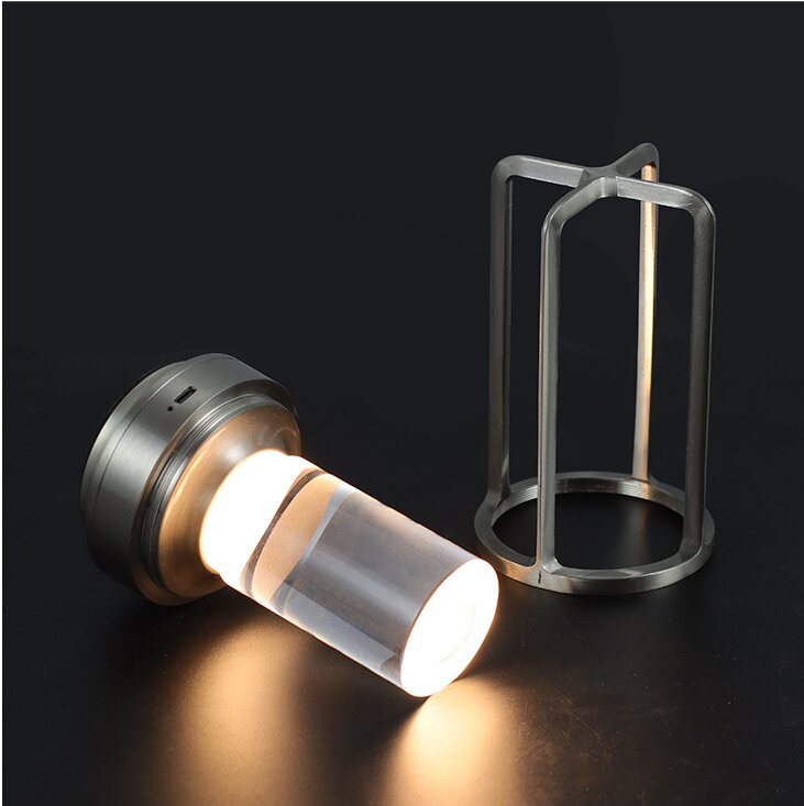 Black Rechargeable Table Lamp - Touch Dimming 3-Color LED Light for Bedroom and Office 5