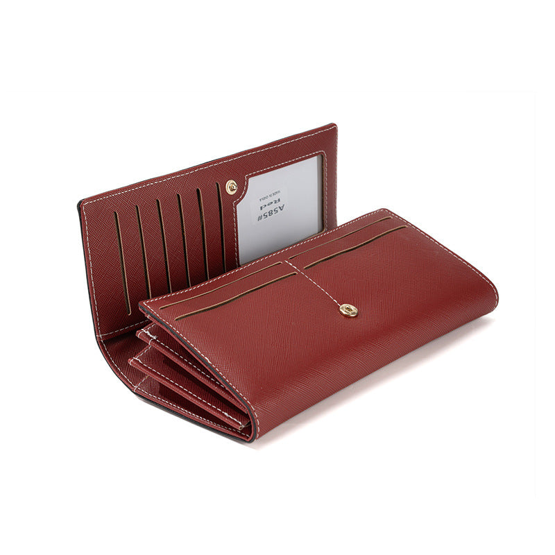 Black PU Slim Wallet with Polyester Interior - Stylish Clutch for Cards and Cash 3