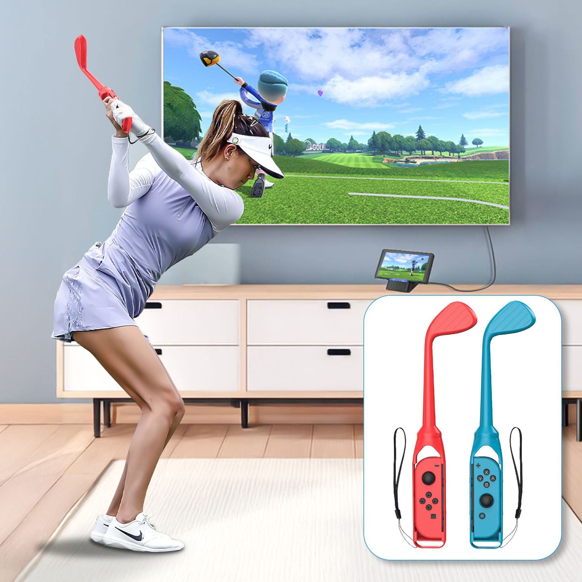 18-in-1 Motion-Sensing Sports Kit for Gaming Consoles - Tennis, Golf, and Fitness Accessories 3