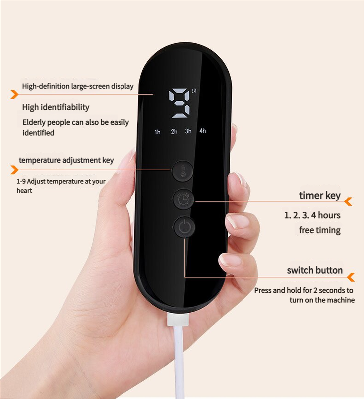 Premium Electric Foot Warmer - Fast Heating Pad with 9 Temperature Levels & 4 Timer Settings, Ultra-Soft Washable Lining for Home & Office 3