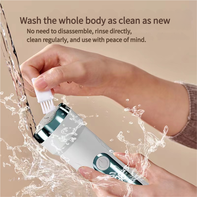 White Waterproof Electric Foot File with LED Display - Rechargeable Callus Remover 3