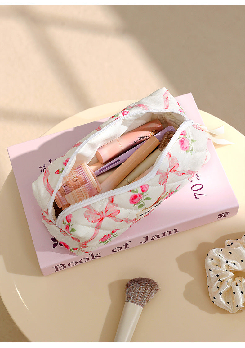 Pink Elegant 3-Piece Cosmetic Storage Set - Portable Skincare and Travel Pouch 6