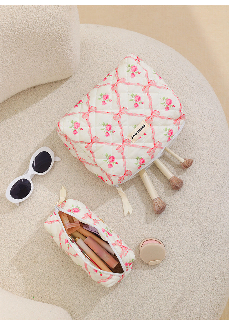 Pink Elegant 3-Piece Cosmetic Storage Set - Portable Skincare and Travel Pouch 8