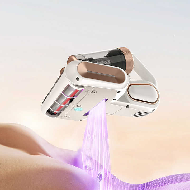 LF-LP018 White Cordless Mite Vacuum Cleaner with LED Display - Powerful 120W Cleaning 4