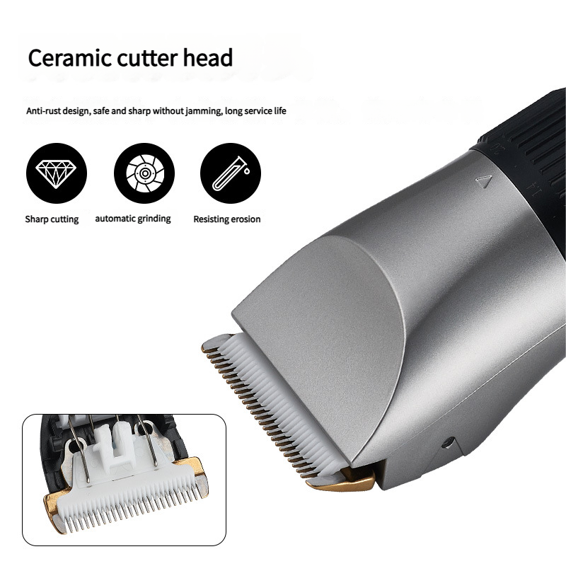 Cordless Electric Hair Clipper with LED Display - 8 Blue Adjustable Lengths 3