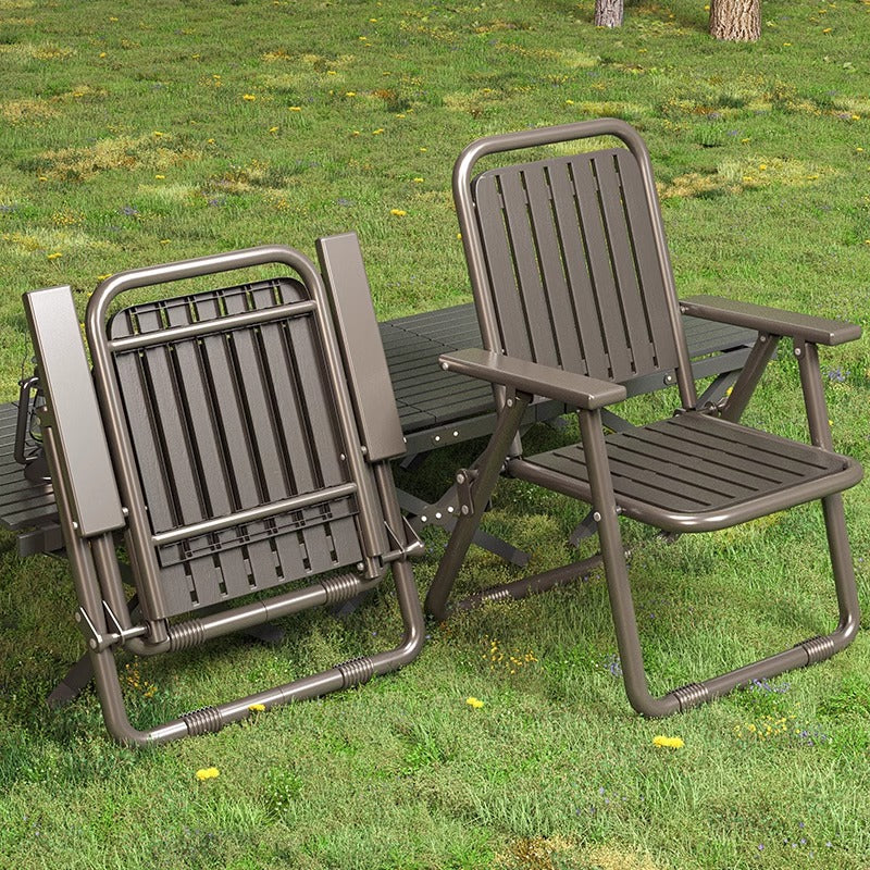 Coffee Portable Folding Chair - Outdoor Beach and Camping Recliner 6