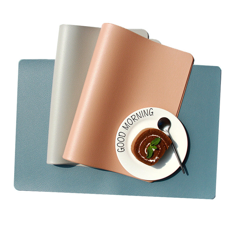 5 PCS Red Nordic Style Leather Placemat - Anti-Slip, Heat-Resistant Table Mat 30cm x 45cm 6