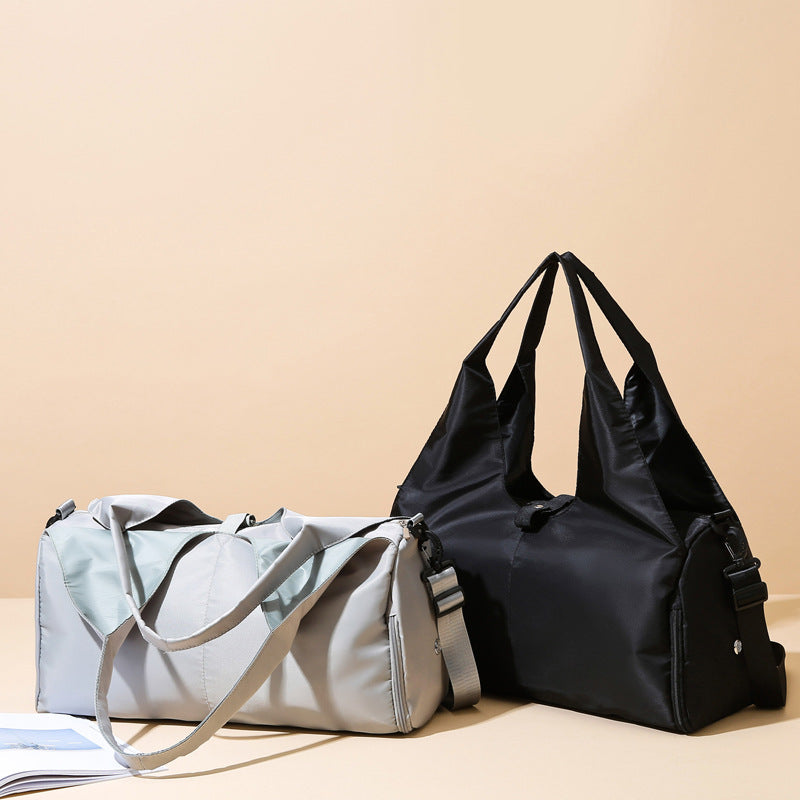 Blue Stylish Women's Travel Bag - Large-Capacity Fitness & Yoga Bag with Separate Shoe Compartment