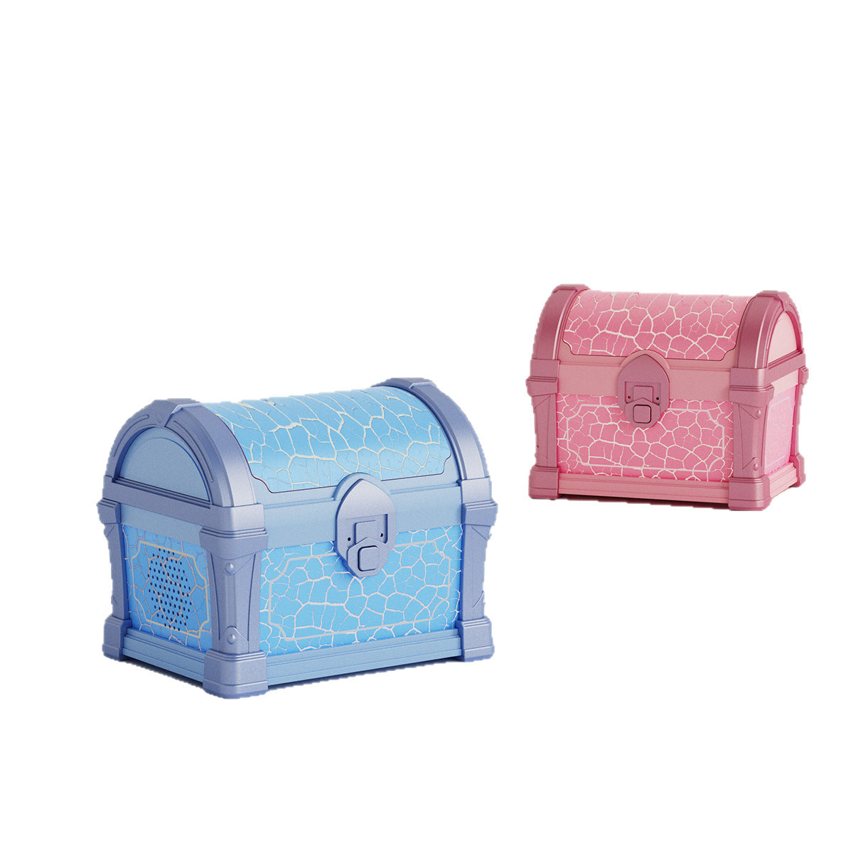 Treasure Chest Projection Lamp with Bluetooth Speaker and Mood Light, Blue 6