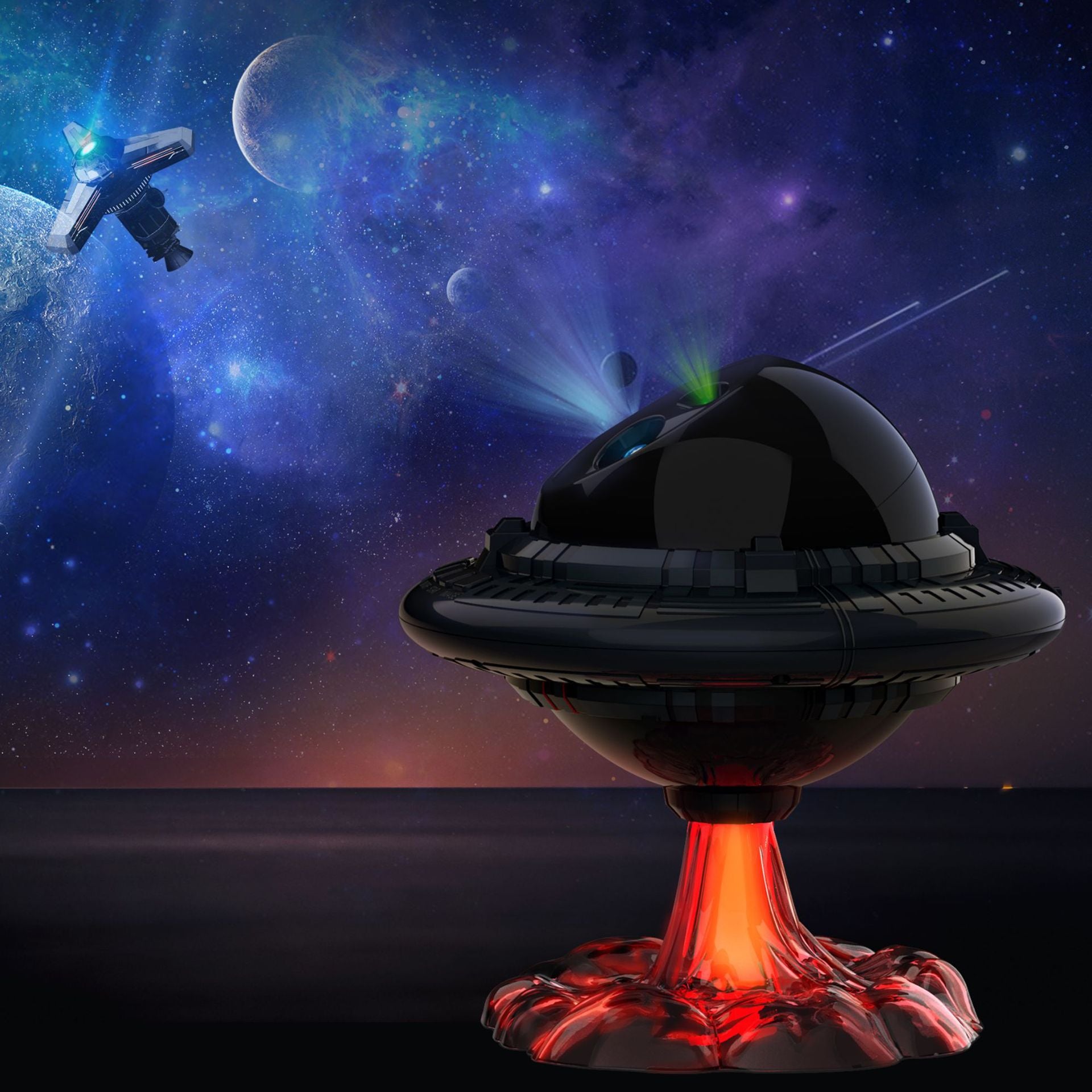 Flying Saucer Starry Sky Projection Lamp - Ambient Mood Light 3