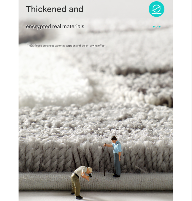 Four Stone Bath Mat - Super Absorbent, Non-Slip Bathroom Floor Mat - 50x80cm 4