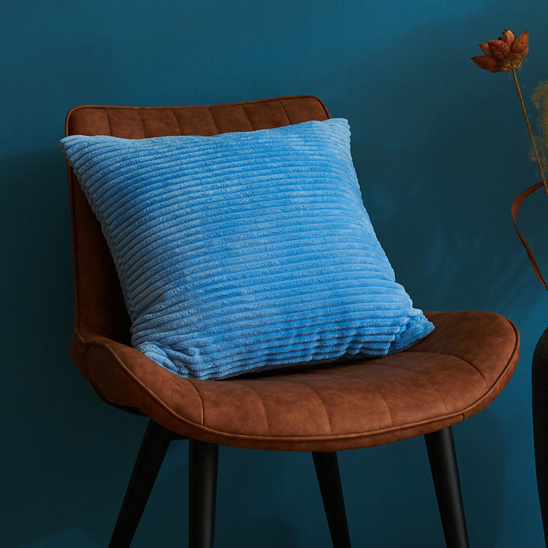 Light Blue Set of 4 Corduroy Pillow Covers - Solid Color Minimalist Throw Cushion Covers - 45x45cm (Pillow Inserts are NOT Included)