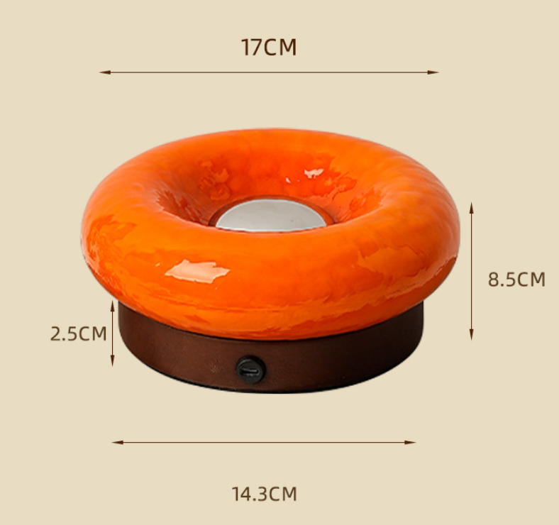 Green Donut Table Lamp - Rechargeable Touch Control LED