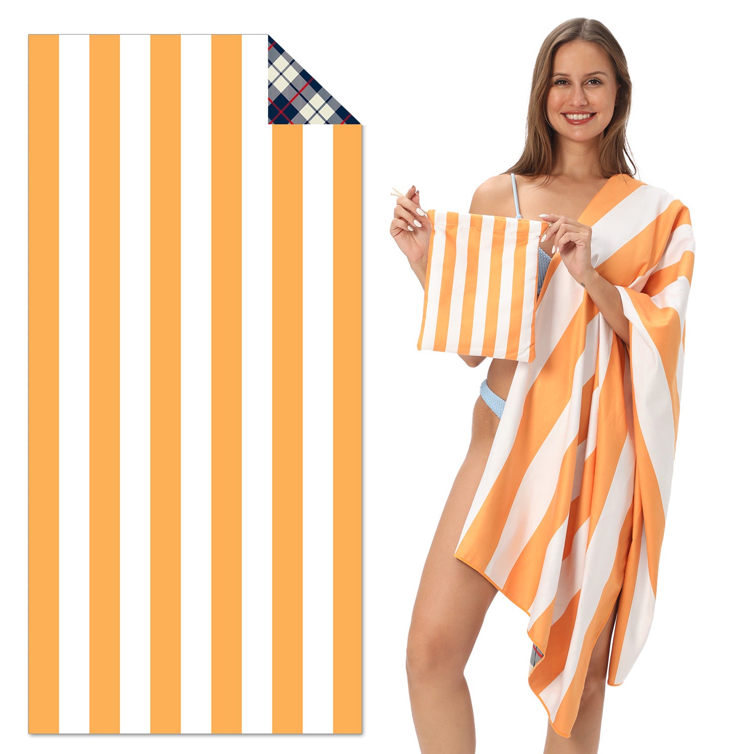 TW8 - Double-Sided Printed Beach Towel - Soft Microfiber - 100x180cm