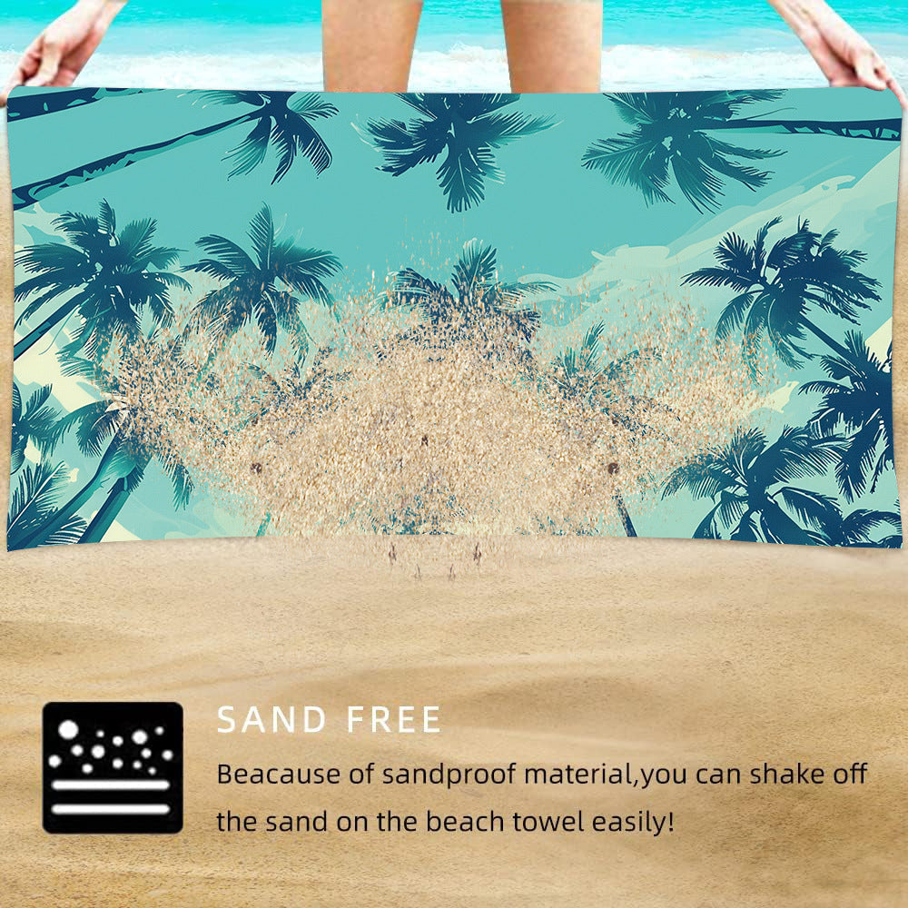 TW9 - Double-Sided Printed Beach Towel - Soft Microfiber - 100x180cm 3