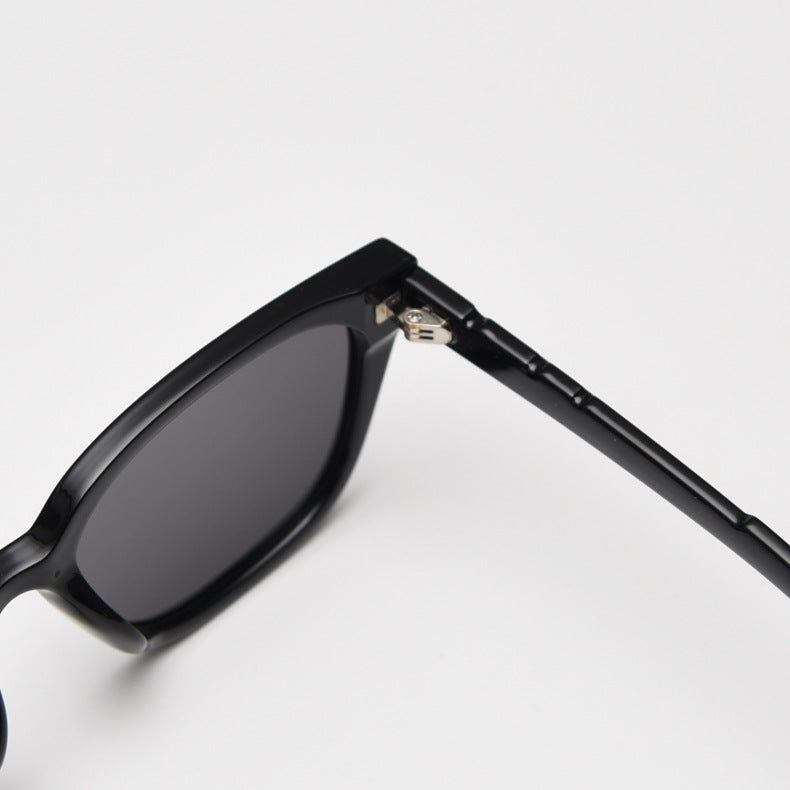 Transparent Gray All Gray Retro Small Frame Sunglasses - Black - UV Protection 3