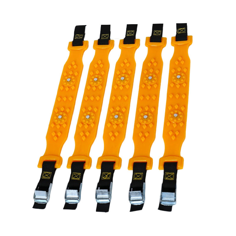 Heavy-Duty Universal Car Anti-Slip Chains - 4-Pack Rubber Tire Traction Mats for Snow and Mud 3
