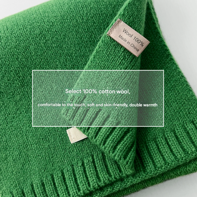 Yellow-brown Luxurious 100% Wool Scarf for Women and Men - Soft, Warm, and Stylish