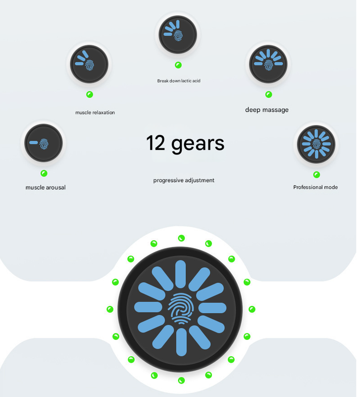 Black Portable Mini Massage Gun for Deep Tissue - Adjustable Impact Neck Massager with Rechargeable Battery 3