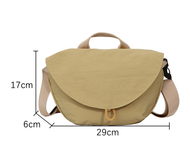 Beige Nylon Fitness Waist Bag - Lightweight Crossbody Fanny Pack for Cycling and Running