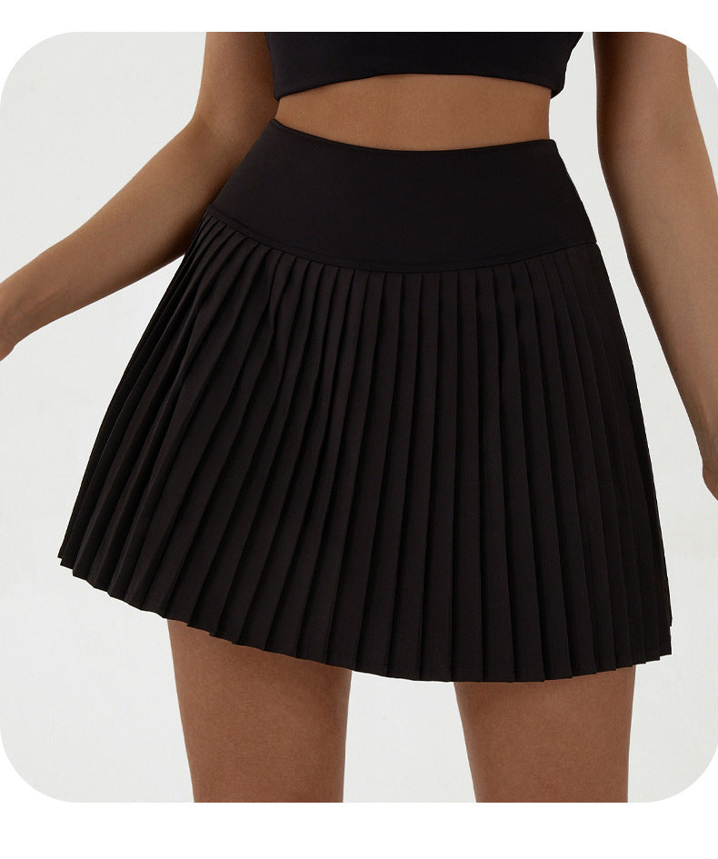 High waist black pleated skirt | built-in shorts to prevent exposure - suitable for yoga, badminton and golf  Size M 6