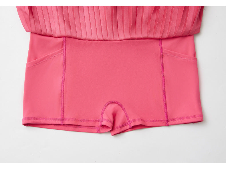 High waist Pink pleated skirt | built-in shorts to prevent exposure - suitable for yoga, badminton and golf  Size M