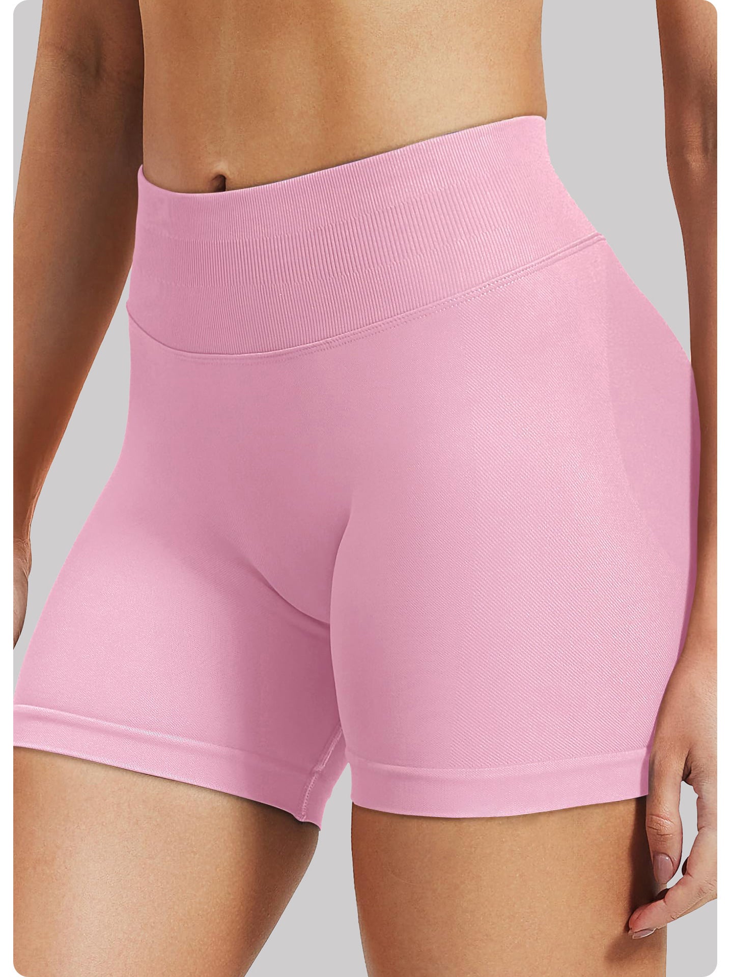 Yellow High-Waisted Yoga Shorts for Women, Butt-Lifting Fitness Running Shorts, Sports Leggings for Workout, Size M 3