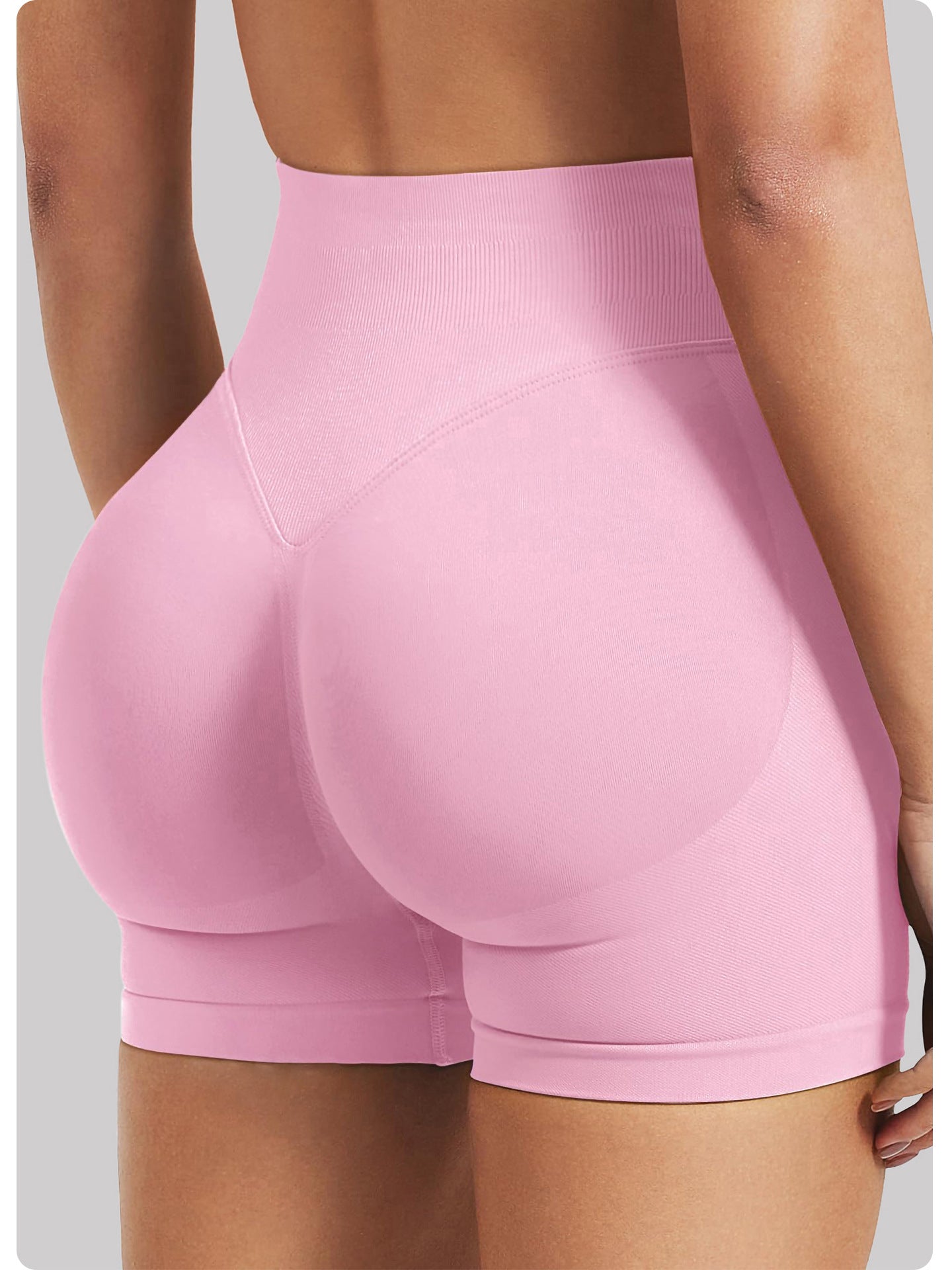 Yellow High-Waisted Yoga Shorts for Women, Butt-Lifting Fitness Running Shorts, Sports Leggings for Workout, Size M 4