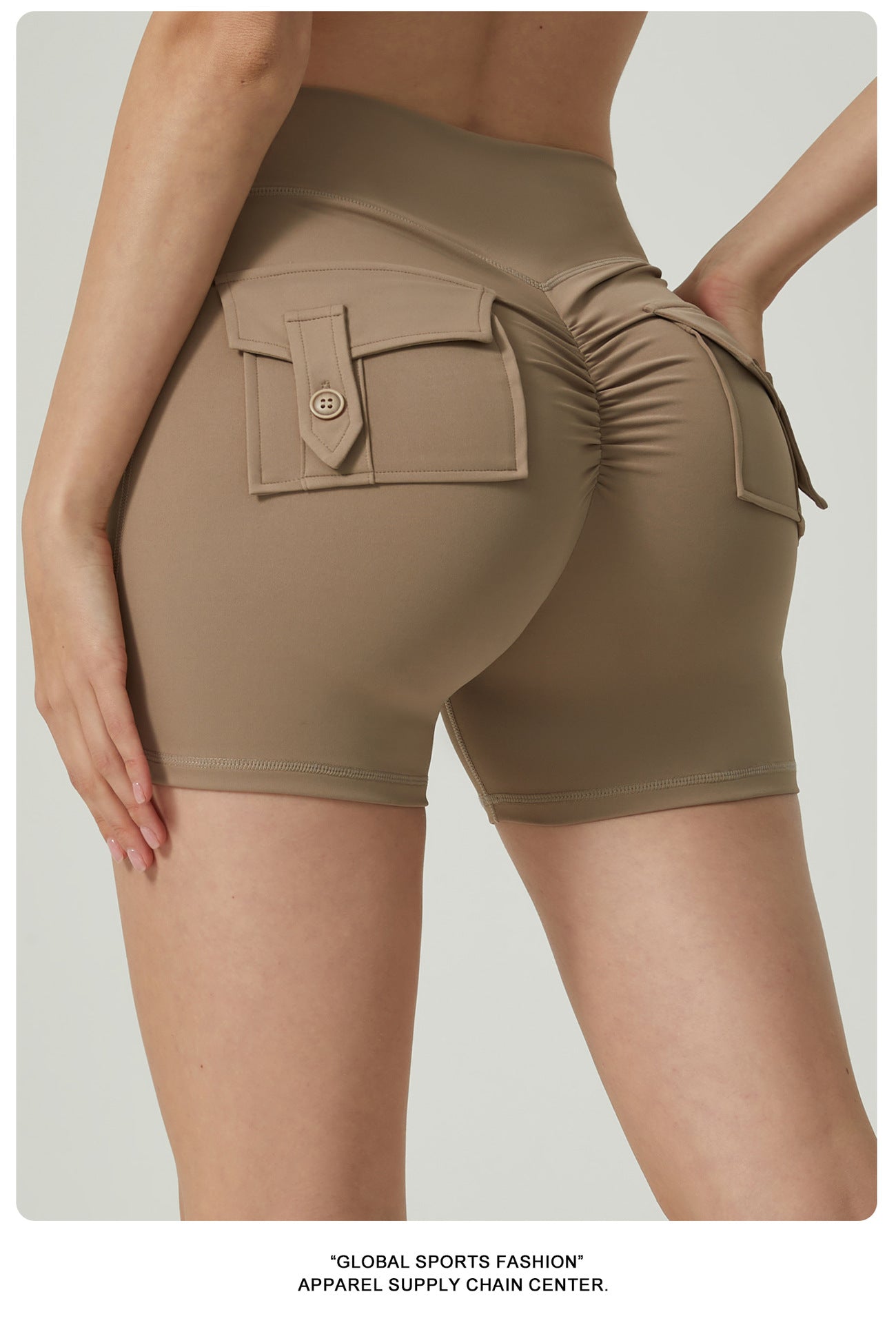 Black High-Waisted Yoga Shorts with Pockets for Women - Butt-Lifting, Breathable, and Comfortable Activewear M 3