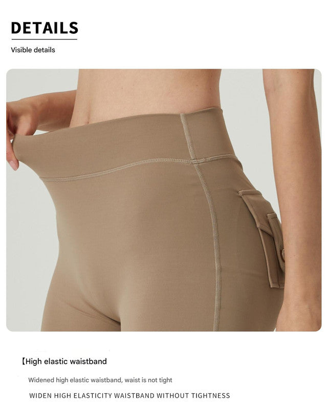 Black High-Waisted Yoga Shorts with Pockets for Women - Butt-Lifting, Breathable, and Comfortable Activewear M 5