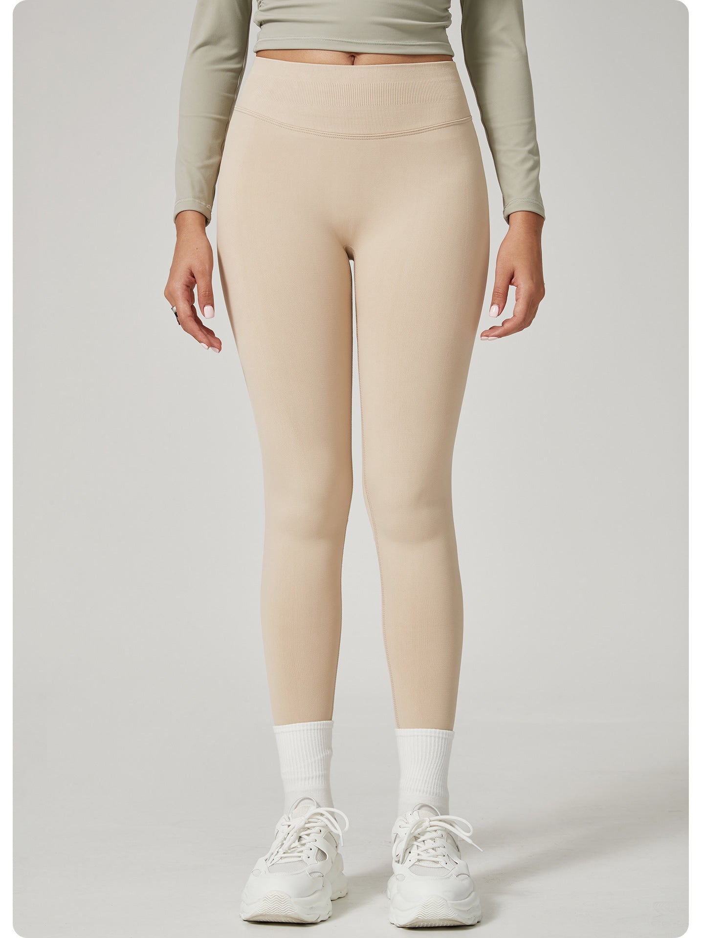 Dark Blue High-Waisted Butt Lift Yoga Pants for Women - Peach Hip Design, Full-Length Leggings, Workout and Fitness Activewear size L 4