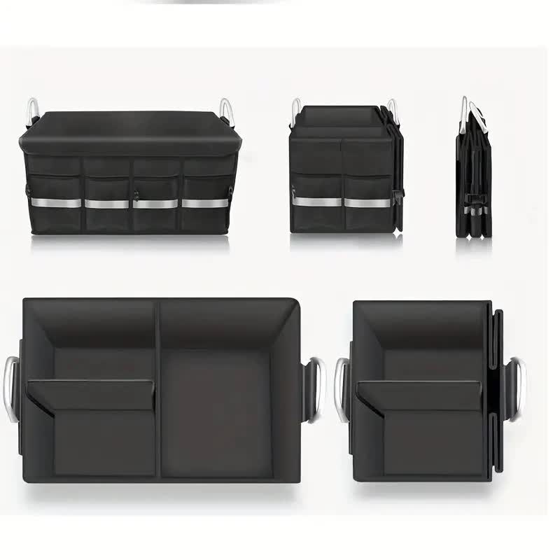 Foldable Car Storage Box with Metal Handle - Foldable Trunk Organizer for Efficient Vehicle Storage 50*35*30cm 4