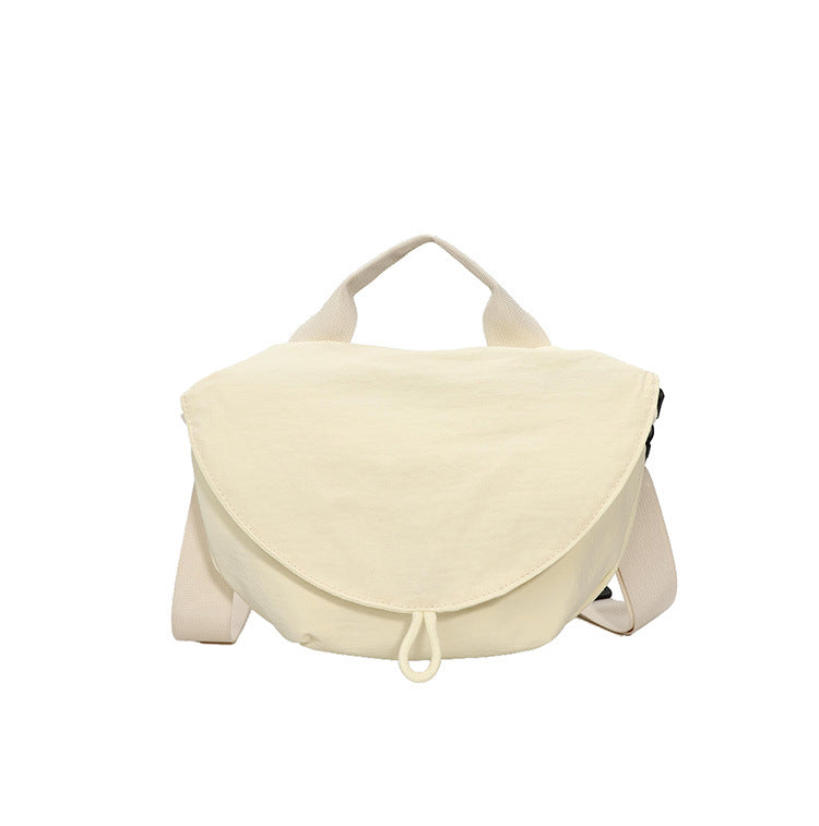 Off white Trendy Crescent Crossbody Bag - Unique Design Shoulder Bag 29x6x17cm 3