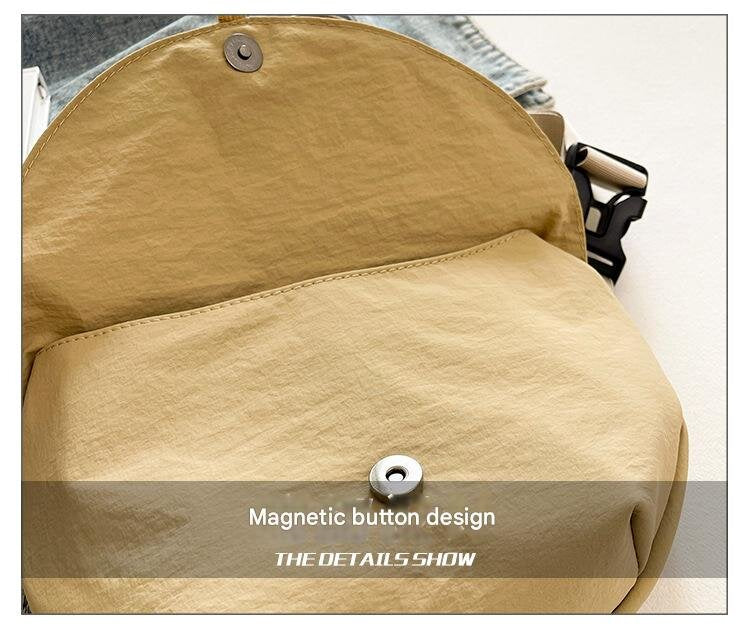 Off white Trendy Crescent Crossbody Bag - Unique Design Shoulder Bag 29x6x17cm 6