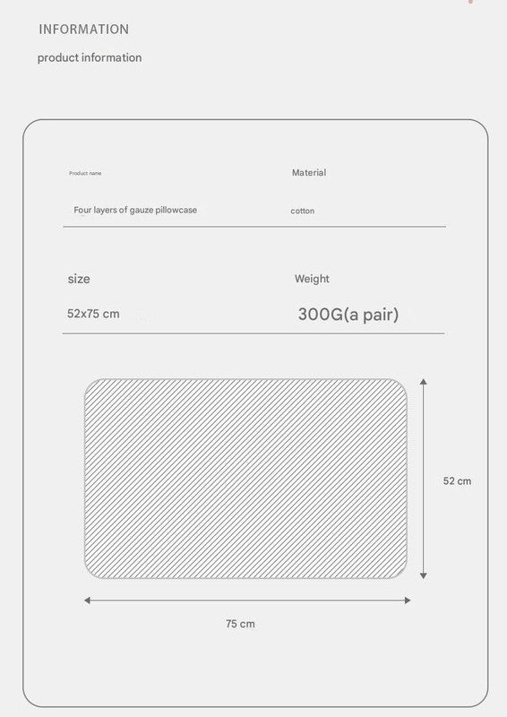 Pair of Blue Tied Cotton Gauze Pillow Cover - Secure Fit, Premium Comfort (Insert Not Included) 3