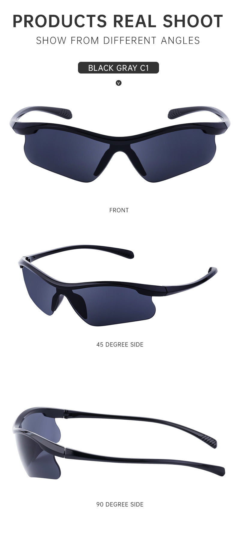 2 pcs Sports Cycling Windproof Sunglasses - UV Protection, Lightweight, Anti-Glare Design 3