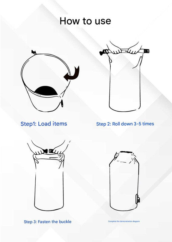 Black 10L Waterproof Dry Bag - PVC Mesh Rafting & Swimming Backpack 4