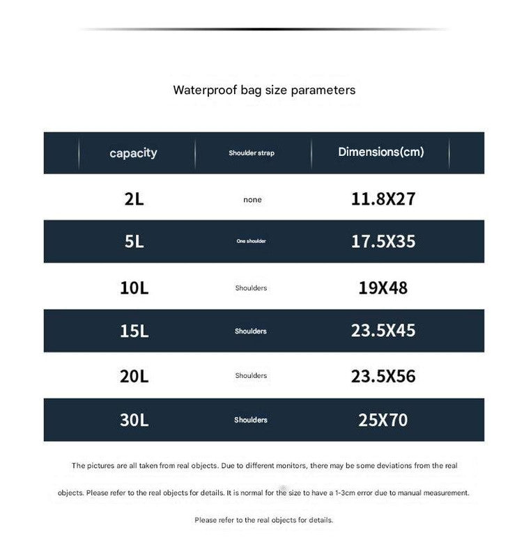 Black 10L Waterproof Dry Bag - PVC Mesh Rafting & Swimming Backpack 5