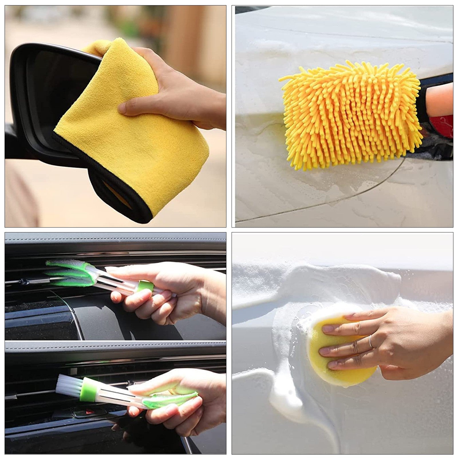 (Style 1)Car Cleaning Supplies - Complete Auto Detail Brush Set for Interior, Exterior, Wheels & Tires - Power Scrubber Drill Brush Kit Included 3