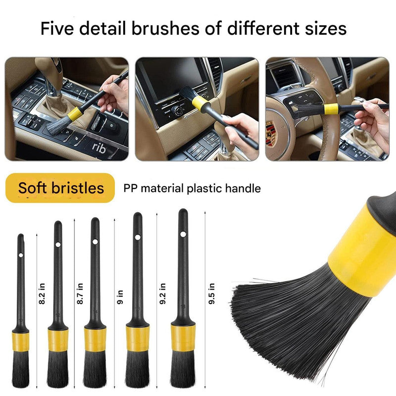 (Style 1)Car Cleaning Supplies - Complete Auto Detail Brush Set for Interior, Exterior, Wheels & Tires - Power Scrubber Drill Brush Kit Included 4