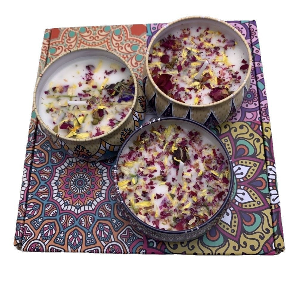 Small Scented Candle Set - 4 Soy Wax Candles, Travel Candle Set (Ocean Star)