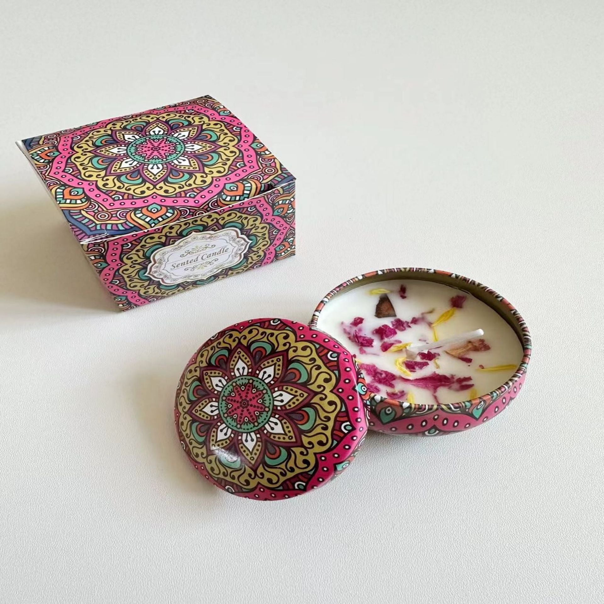 Small Scented Candle Set - 4 Soy Wax Candles, Travel Candle Set (Cologne)