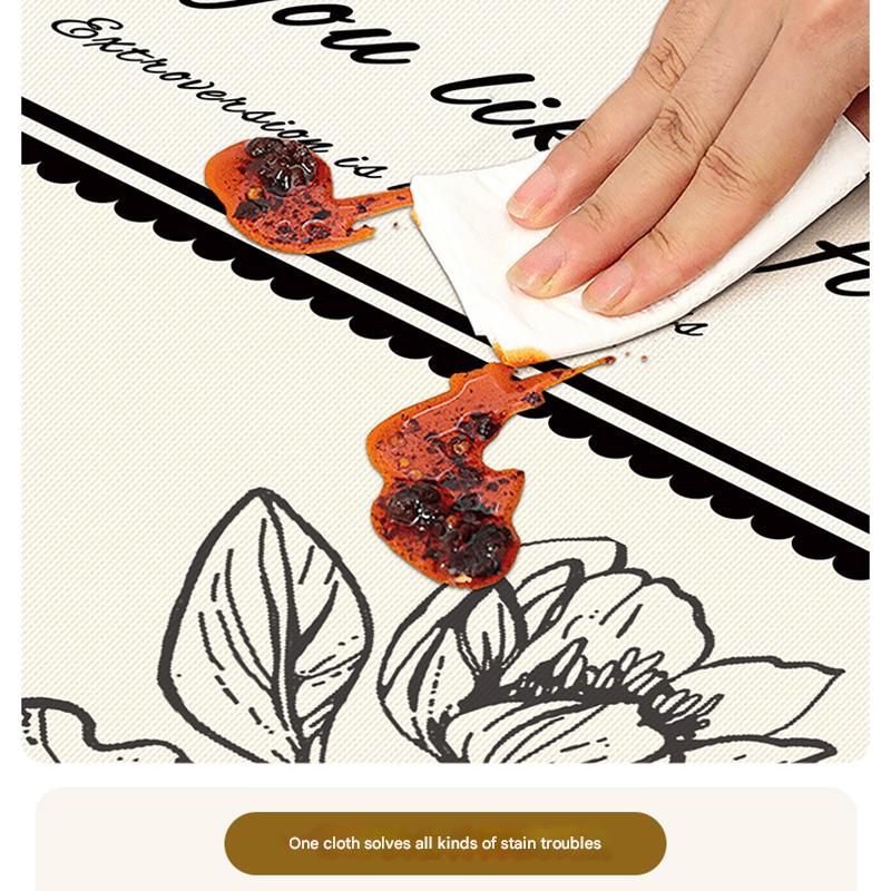 Style B Black And Off White Premium PVC Tablecloth - Oil & Water Resistant Table Cover for Dining Tables (140 x 220 cm) 5