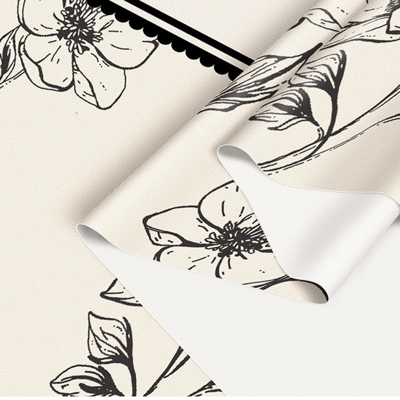 Style F Black And Off White Premium PVC Tablecloth - Oil & Water Resistant Table Cover for Dining Tables (140 x 220 cm) 4