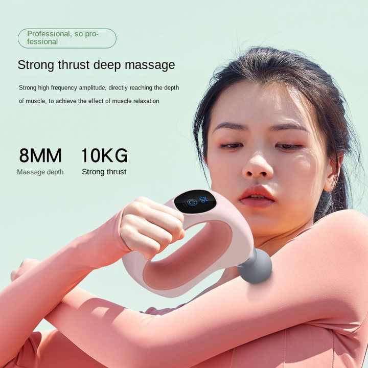 Green Mini Handheld Fascia Gun - Quiet, Portable, and Adjustable 12-Speed Muscle Massager for Neck, Back, and Full Body Relief, ABS+TRP Material 5